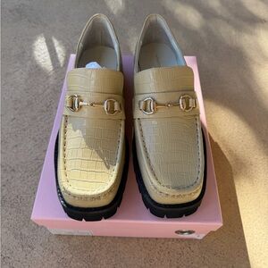 Intentionally Blank Croc embossed loafer